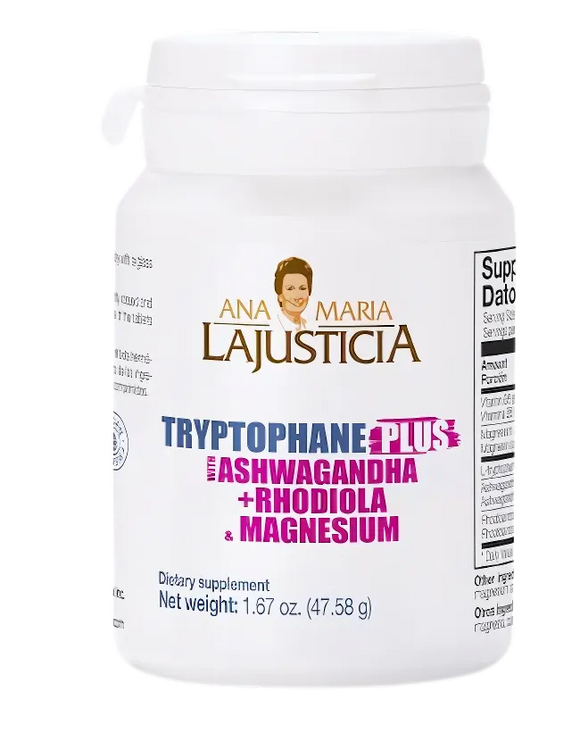 TRYPTOPHANE PLUS AVEC ASHWAGANDHA + RHODIOLE ET MAGNÉSIUM (60 comprimés)